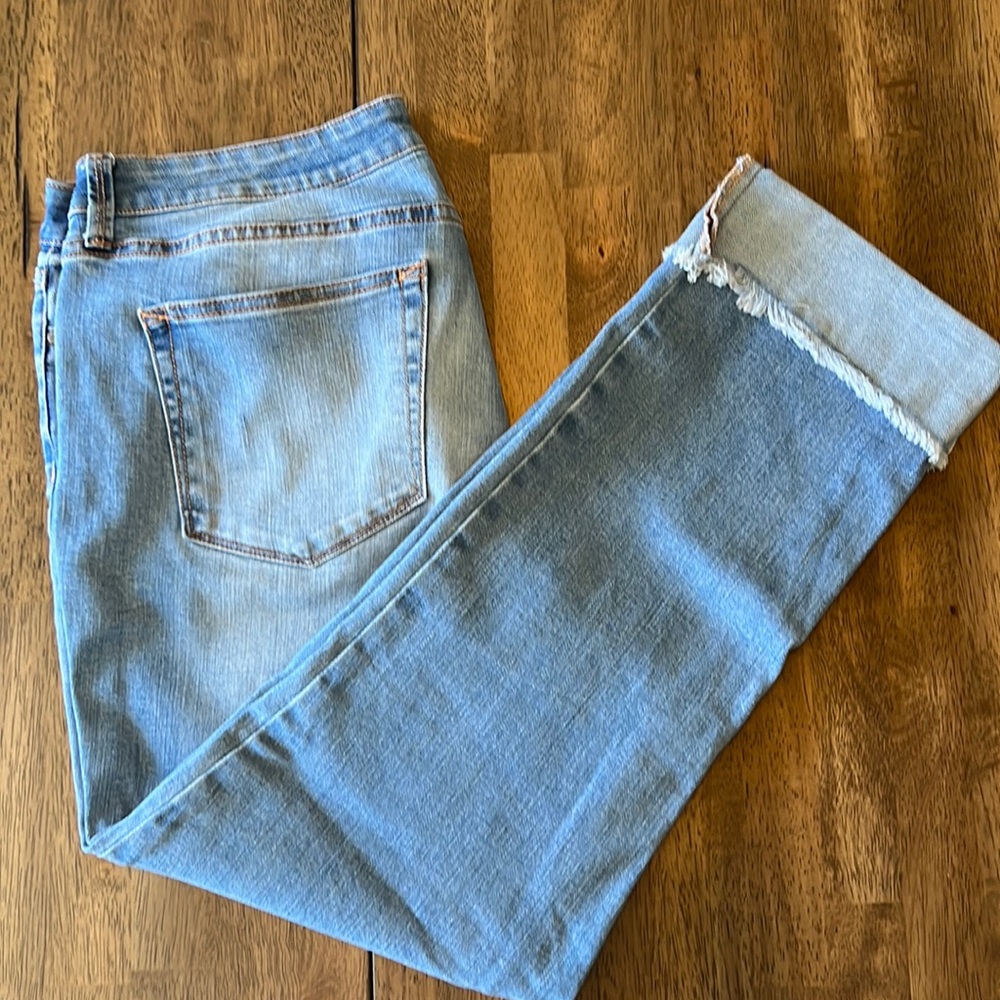 ANA brand, cropped, cuffed denim, size 12
